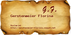 Gerstenmeier Florina névjegykártya